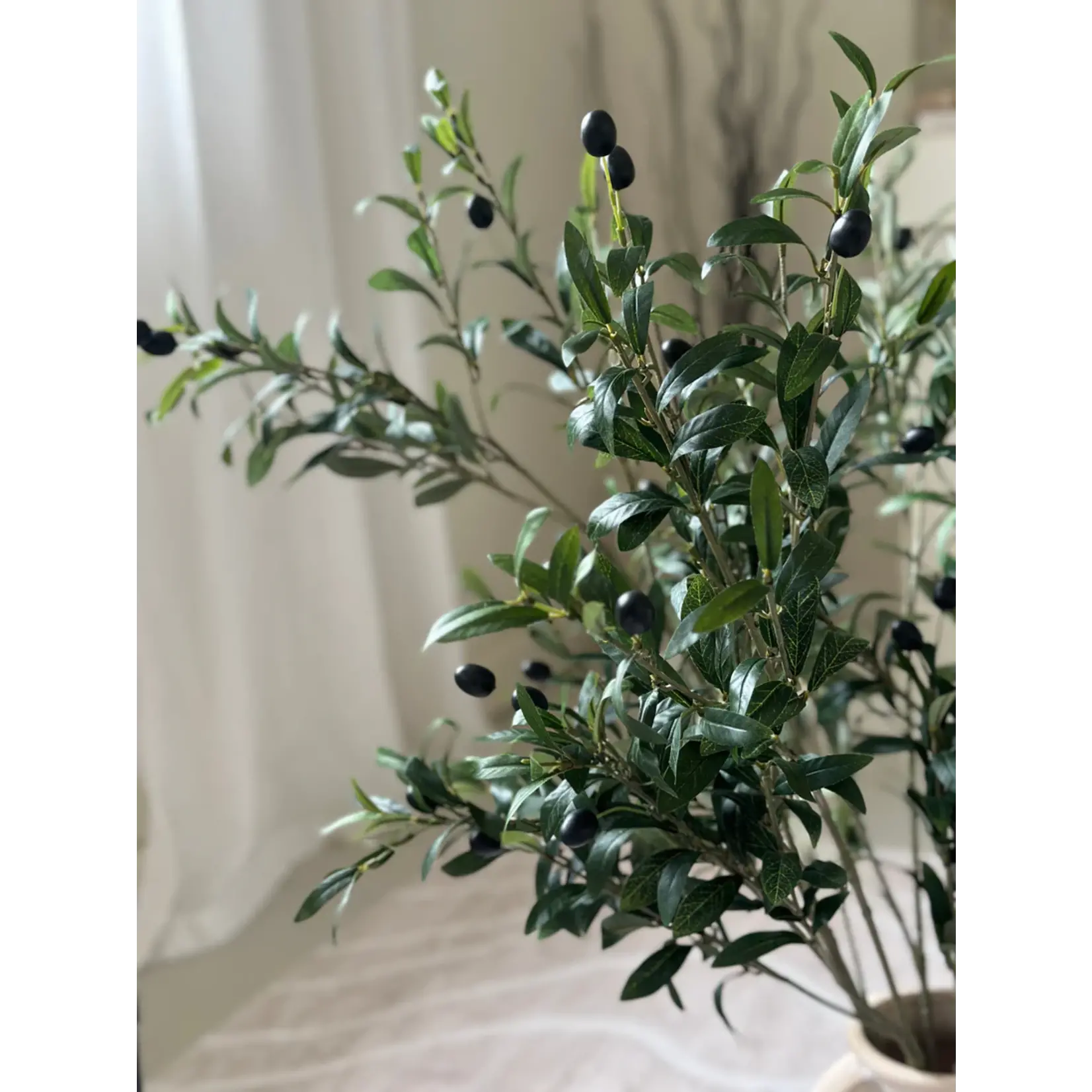 By Two Fields Faux Olive Branch