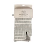 Harman Grey Stripe Oven Mitt & Tea Towel Set