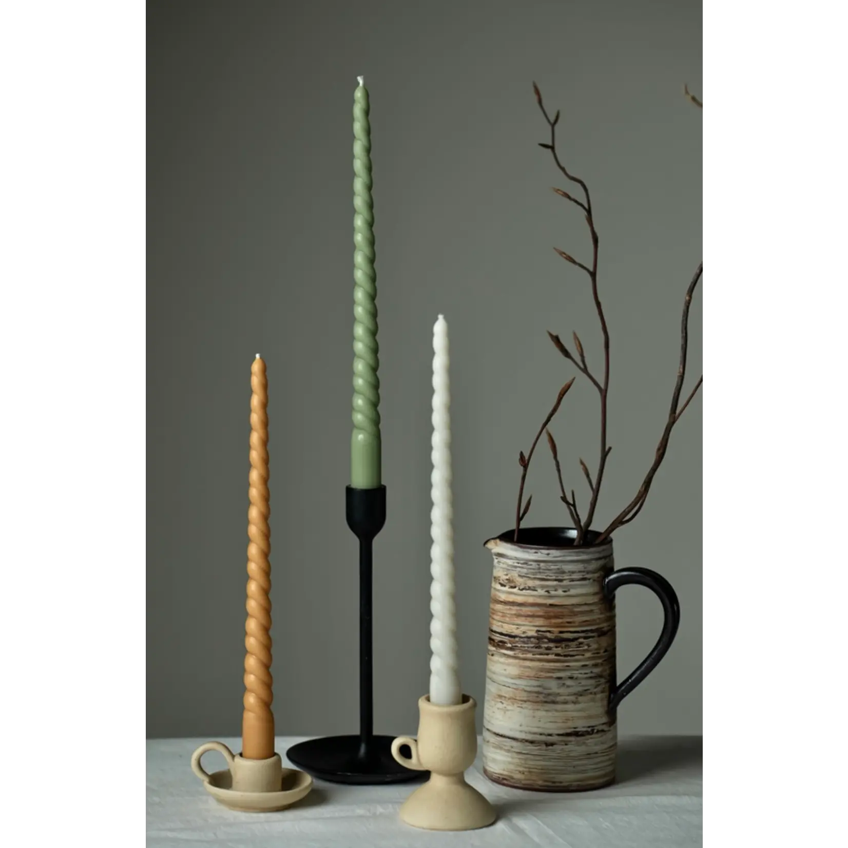 zoet studio Twisted Taper Candle Set