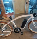 Electric Bike Company Model A White Tan Trim Susp Seat