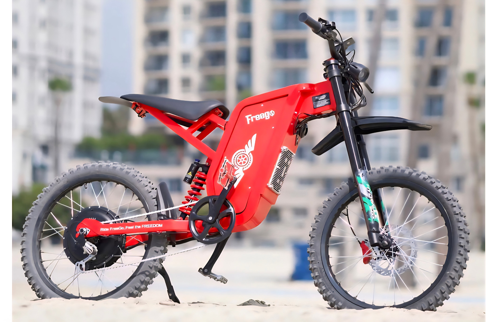 Freego X2 Pro Dirt Electric Mountain Bike Red or Blue