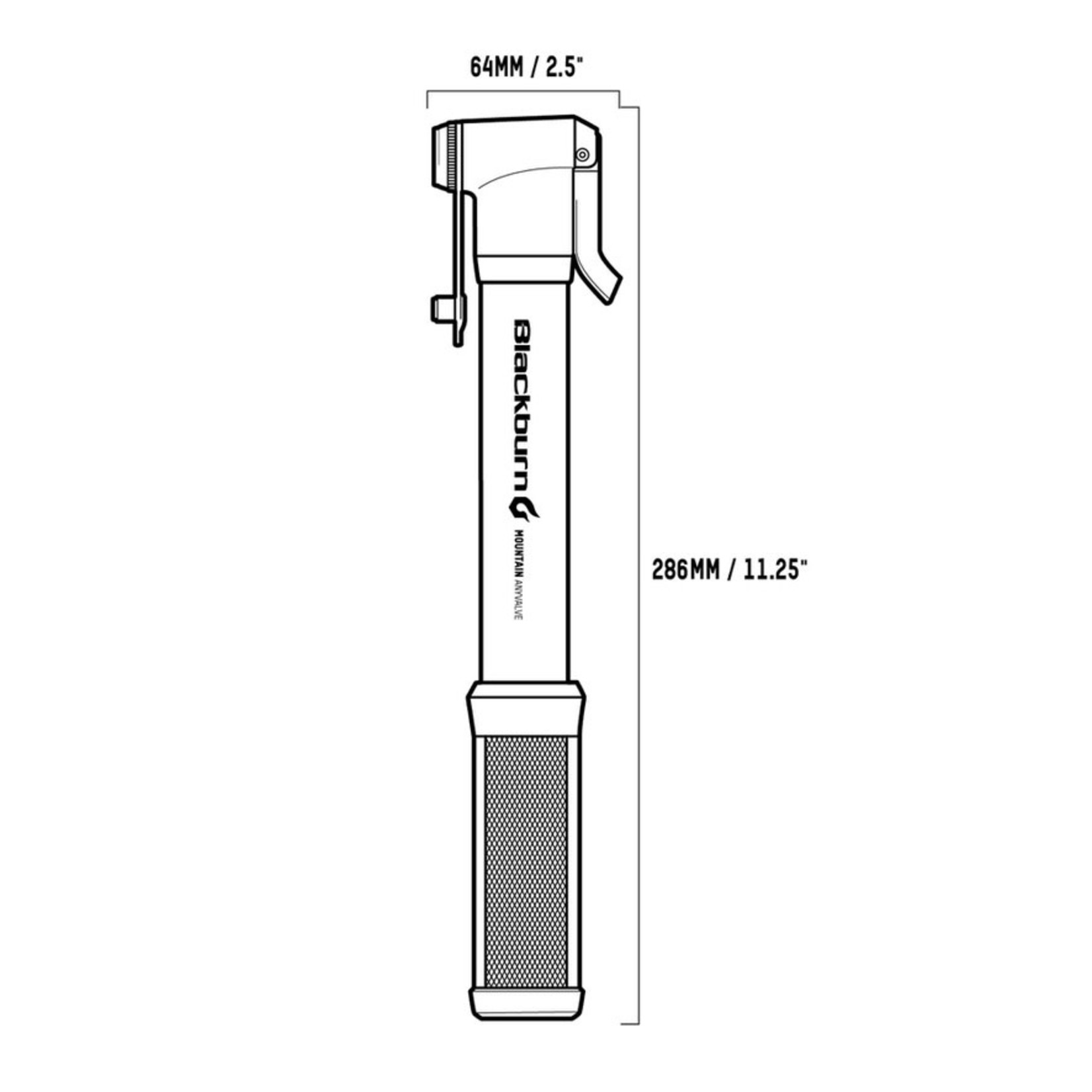 BLACKBURN BlackBurn, Mountain Anyvalve Mini Pump, Black