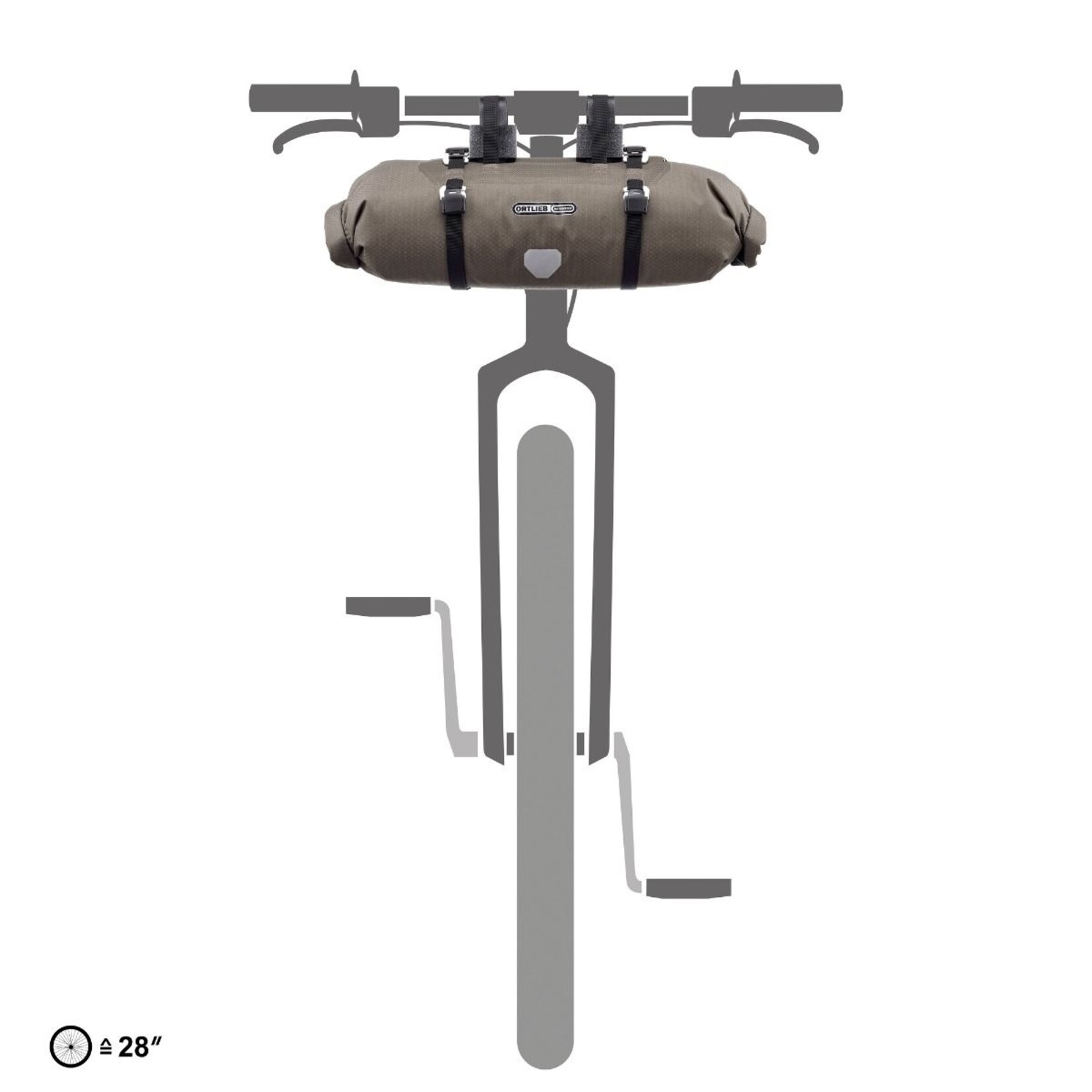 Ortlieb Handlebar Pack, Hook & Loop Straps, Single