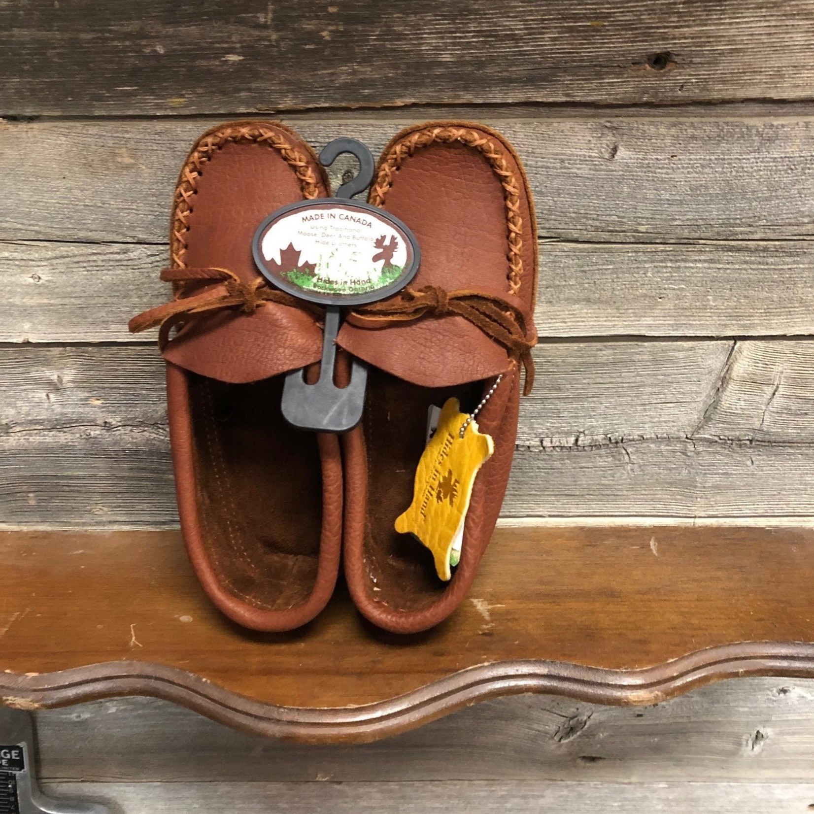 Hides In Hand Brown Buffalo Moccasin - 134