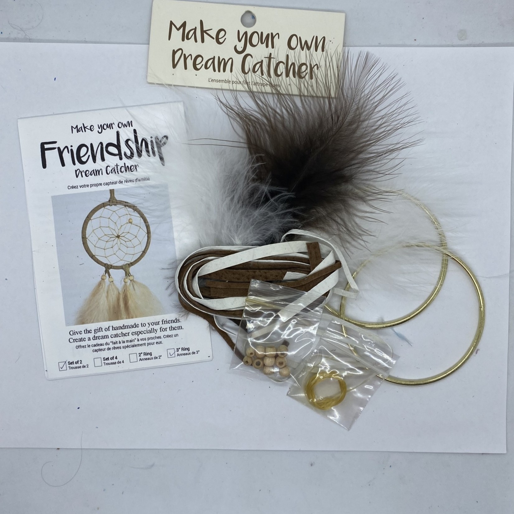 Monague Native DC Kit - Set of 2 - 3" Friendship Dreamcatcher Kit Natural