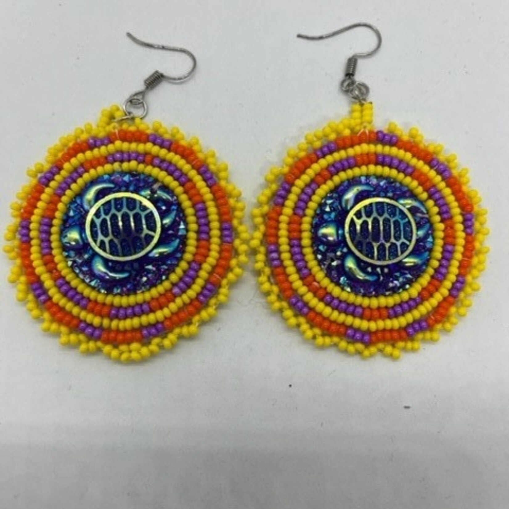 Leslie Masson Round Cab Earrings