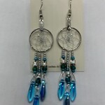 Monague Native .75 DC Earrings w/ Turquoise Dangles