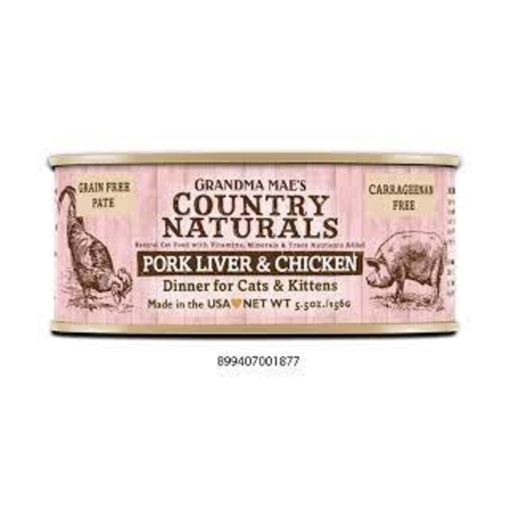 Grandma Mae'sCountry Naturals CN Grain Free Cat/Kit Prk/C 5.5