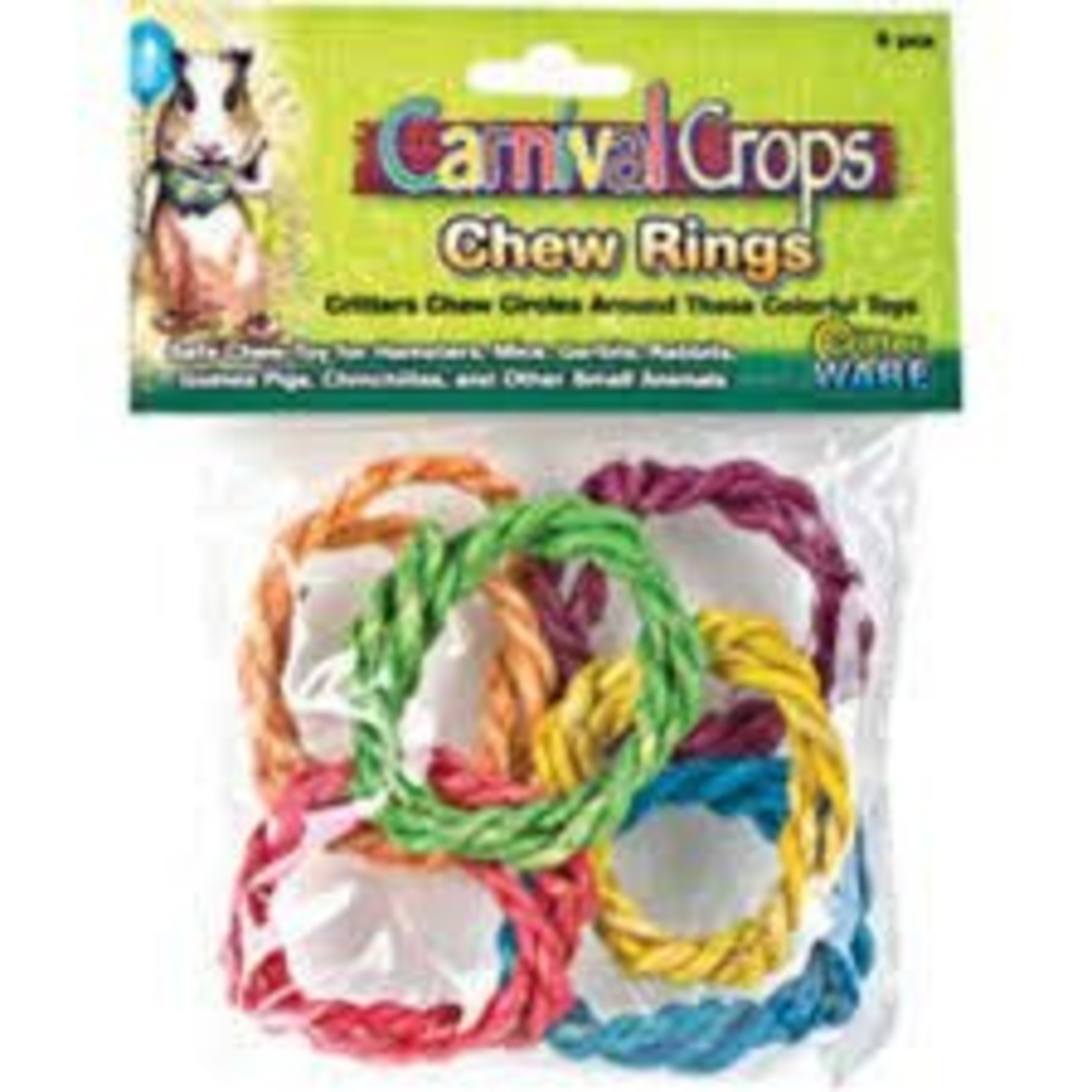 WARE MFG. INC. COLORFUL CHEW RINGS 6PC      72