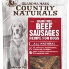 GRANDMA MAE S COUNTRY NAT CN BEEF SAUSAGES DOG TREATS 5OZ