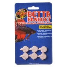 ZOO MED BETTA BANQUET 7 DAY TIME RELEASE FEEDING BLOCK 6 PK