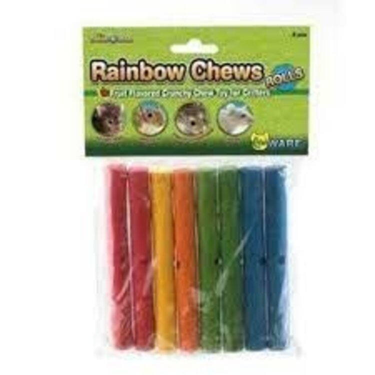 WARE MFG. INC. RAINBOW CHEWS ROLLS 8 PC