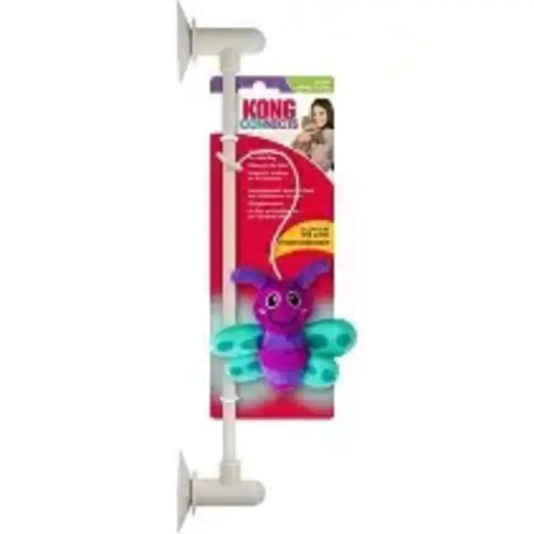 KONG COMPANY Kong Connects Glow Firefly Cat Purple Toy