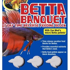 ZOO MED BETTA BANQUET 7 DAY TIME RELEASE FEEDING BLOCK 6 PK