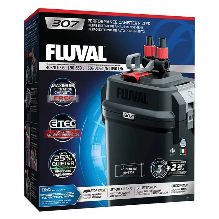 Fluval Fluval 307 Performance Canister Filter, up to 330 L (70 US gal)
