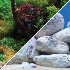 Marina Marina Seaview Background 24"high.  Aquatic Garden/Bright Stone. Per Inch