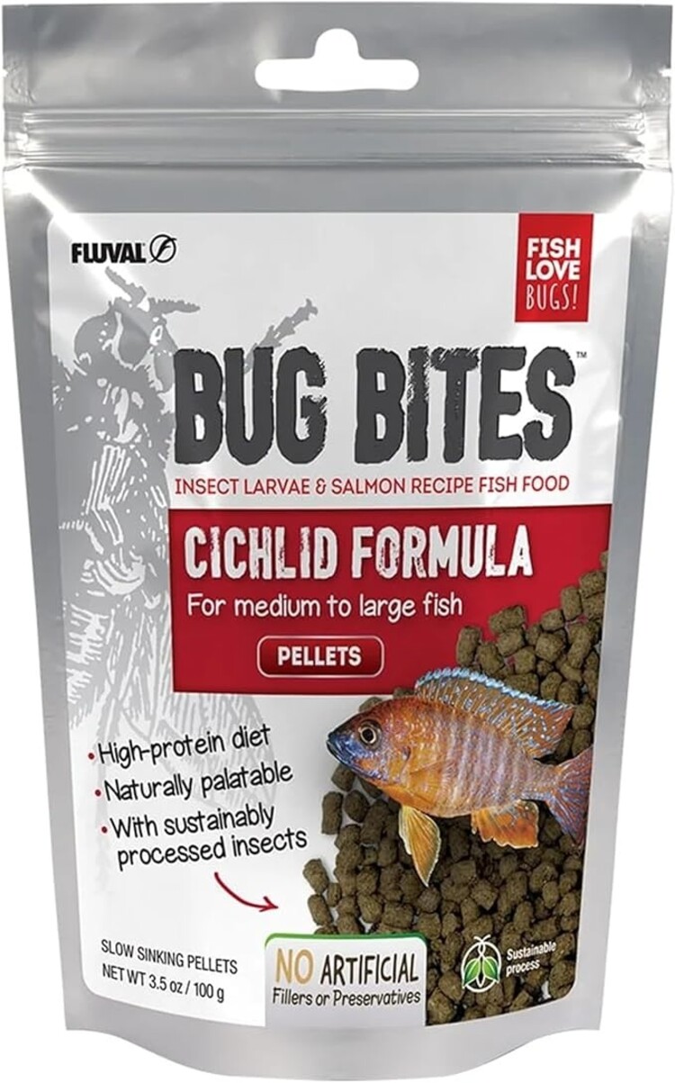 Fluval FL Bug Bites M-L Cichlid Pellets 3.5oz