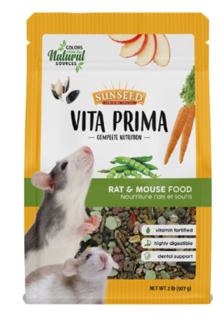 SUNSEED VITA PRIMA RAT & MOUSE FOOD 2 LB