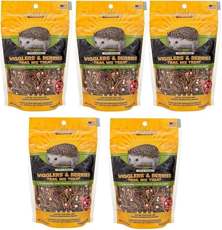 SUNSEED VITA PRIMA WIGGLERS & BERRIES HEDGEHOG TREAT 2.5 OZ