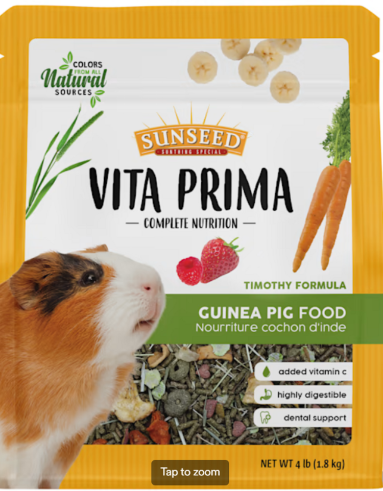 SUNSEED VITA PRIMA GUINEA PIG FOOD 4 LB
