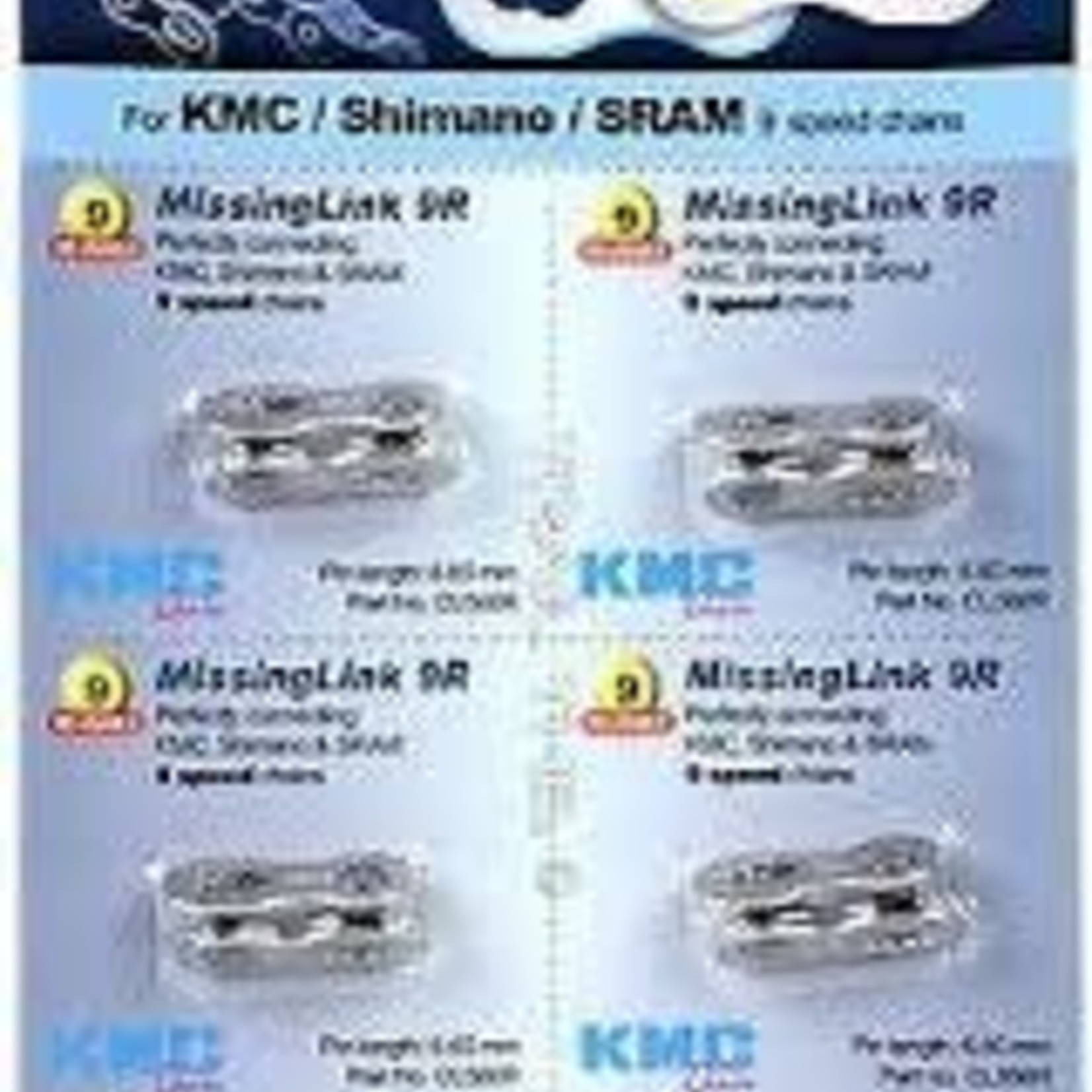 KMC Chain KMC Missing Link Fits 6.6mm (9-speed) Chains Card of 6