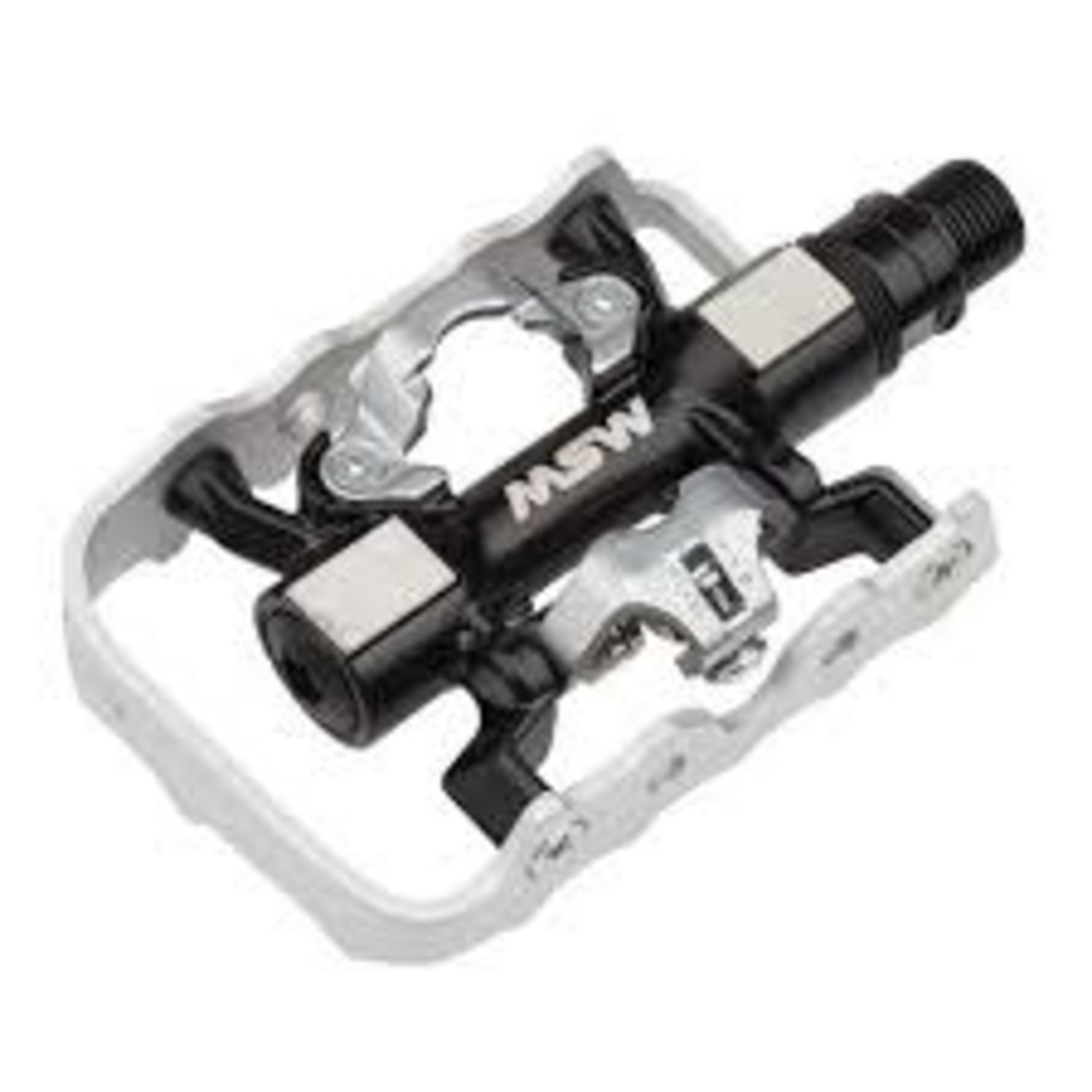 MSW Pedal MSW CP-200 Platform/Clipless Pedal Sealed Bearings Black/Silver