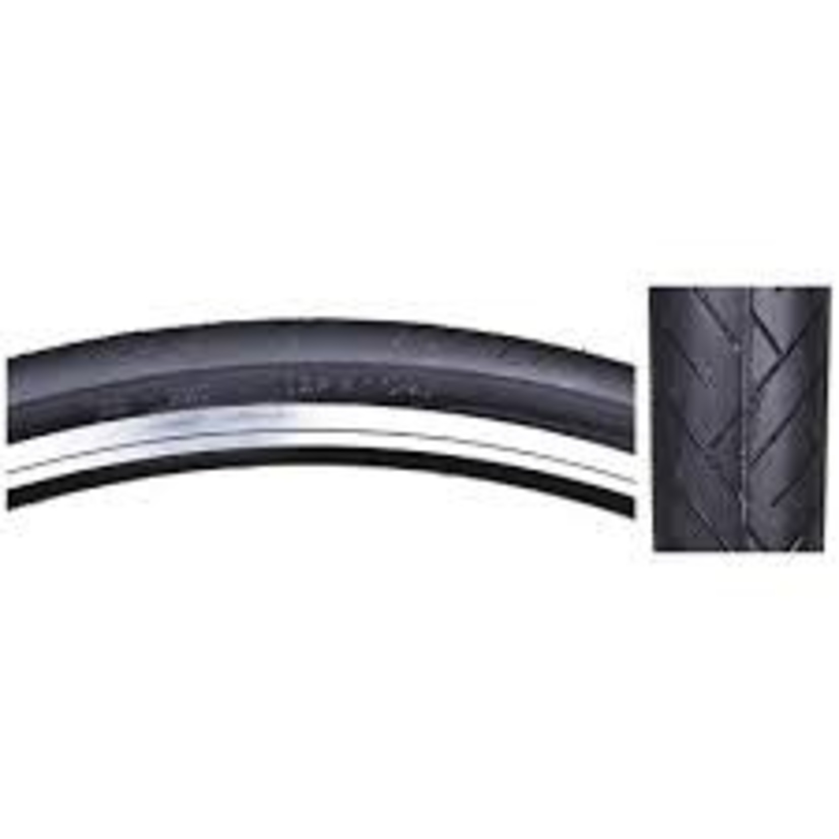 SUNLITE Tire 27 x 1 1/4 Blk Flatshield Wire Belted