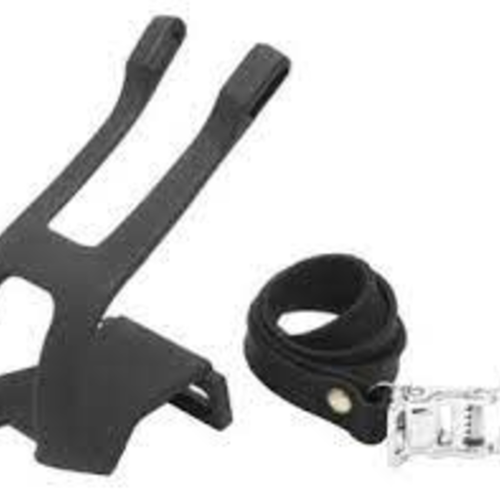 Giant Pedal Giant  AC Toe Clip & Strap Set MD Silver/Black