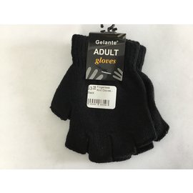 Fingerless Knit Gloves - Black