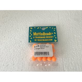 Troutbeads.com Mottled Beads Sun Orange 8mm