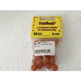 Troutbeads.com Trout Beads Brand Caramel Roe 10mm