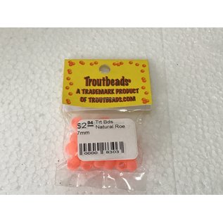 Troutbeads.com Trout Beads Brand Natural Roe 7mm