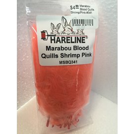 Hareline Marabou Blood QuilLighting Strike Shrimp/Pink #341