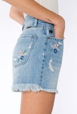 Kan Can USA High Rise Embroidered Shorts - KC7840L