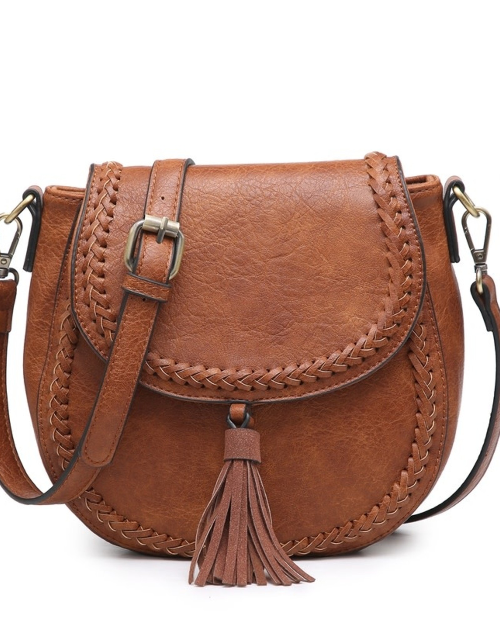 Jen & Co. Front Tassel Saddle Bag Purse