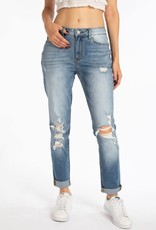 Kan Can USA High Rise Distressed Mom Jeans - KC8364M