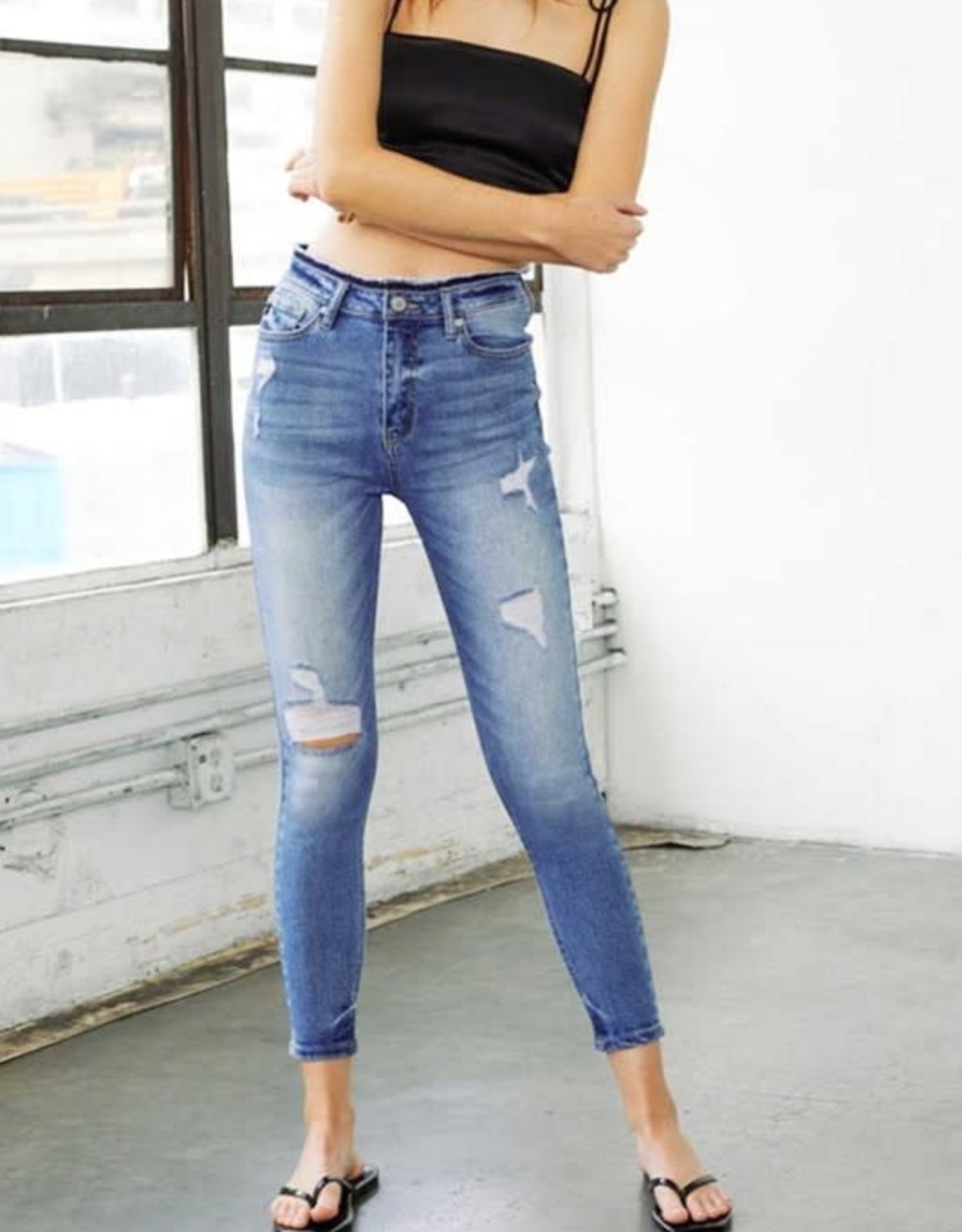 Kan Can USA High Rise Ankle Skinny Jeans - KC7194M