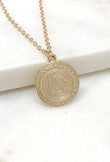 Royce and Oak Detailed Coin Necklace - RAO510