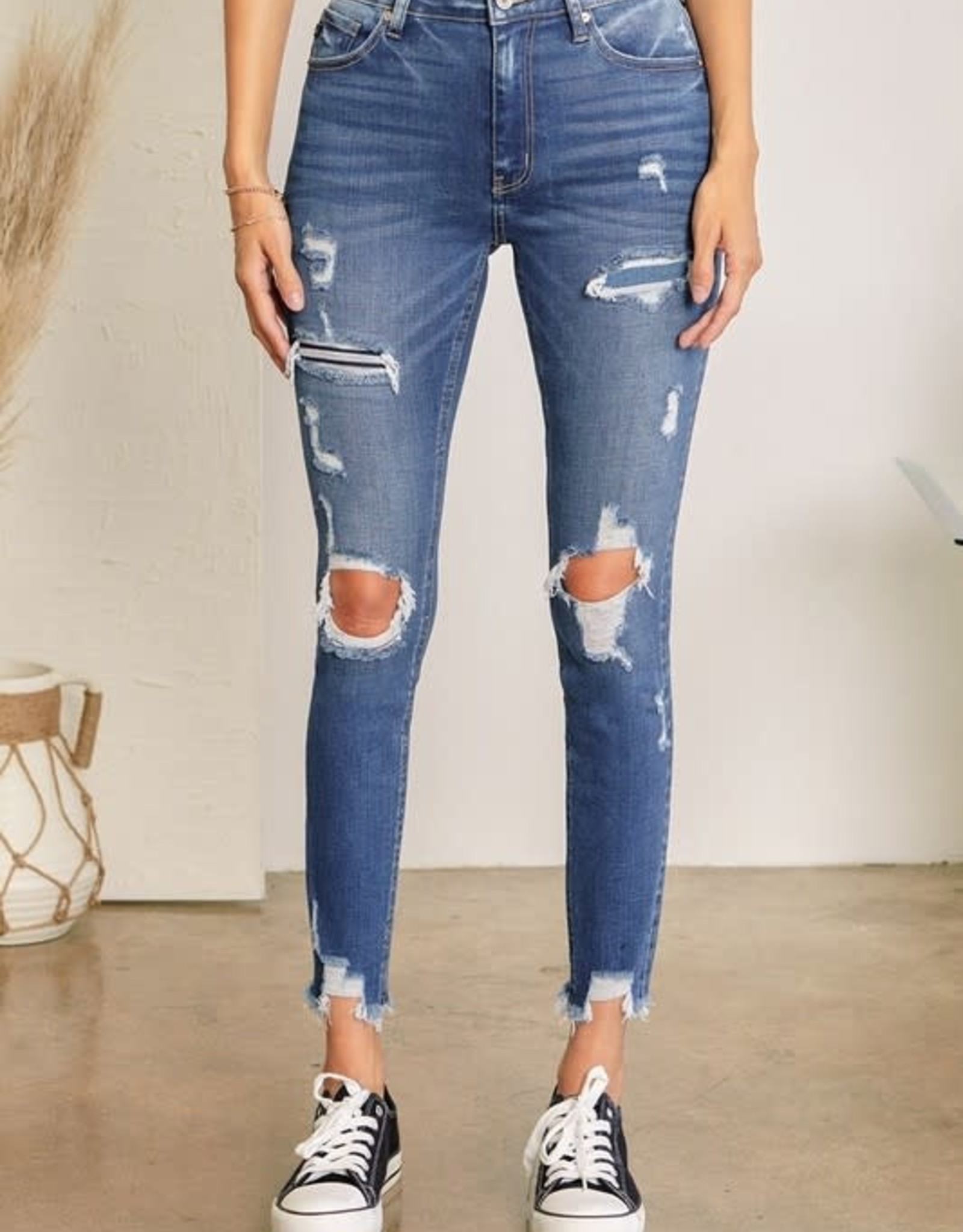 Kan Can USA Gemma High Rise Ankle Skinny Jeans - KC8567D