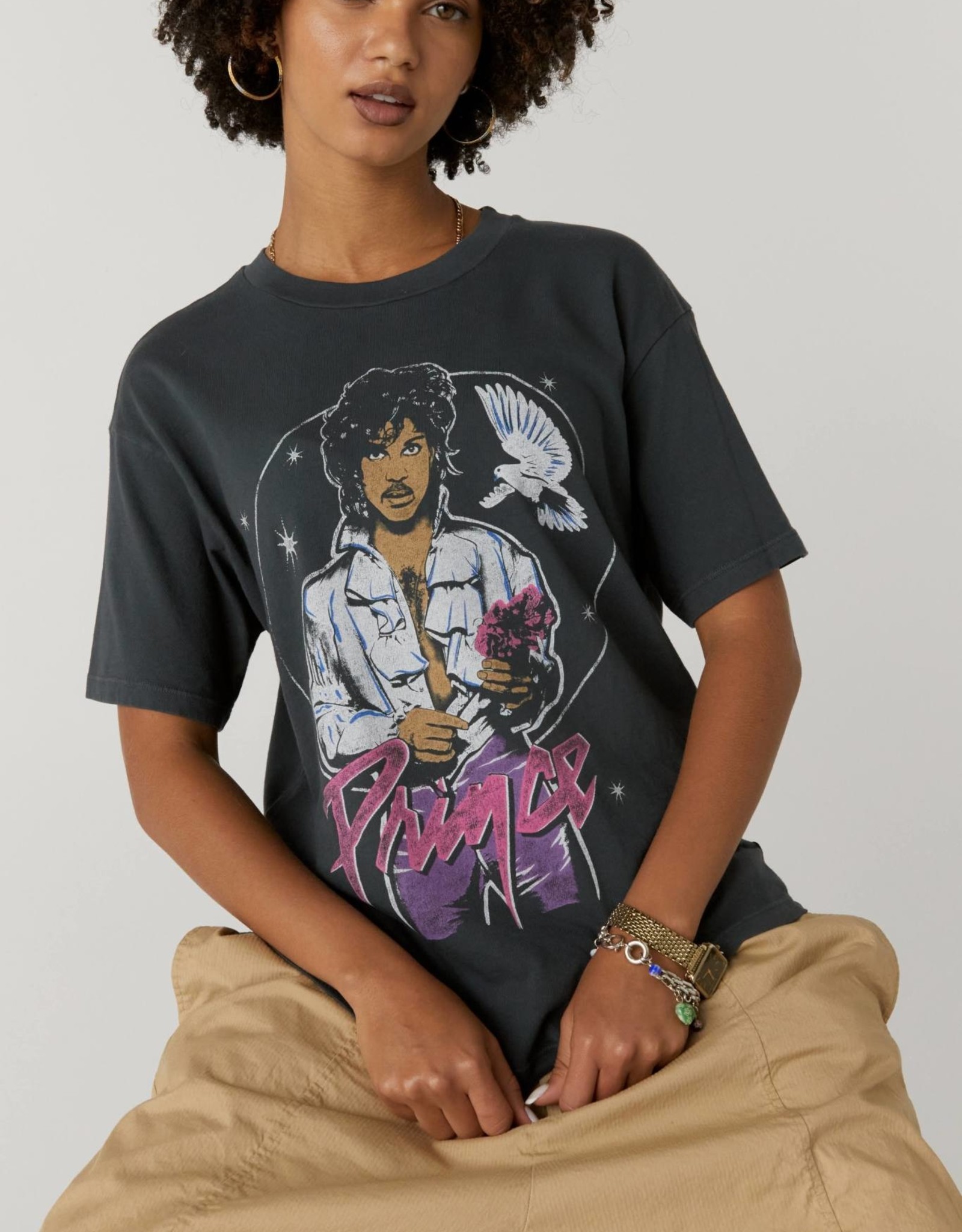 Daydreamer Vintage Oversized Washed Prince Graphic Tee