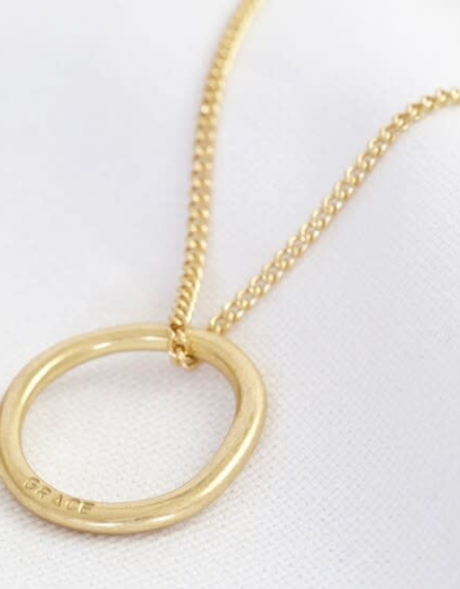 Lisa Angel Organic Style Hoop Necklace in Gold