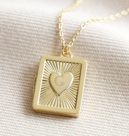 Lisa Angel Vintage Style Book Locket Necklace in Gold