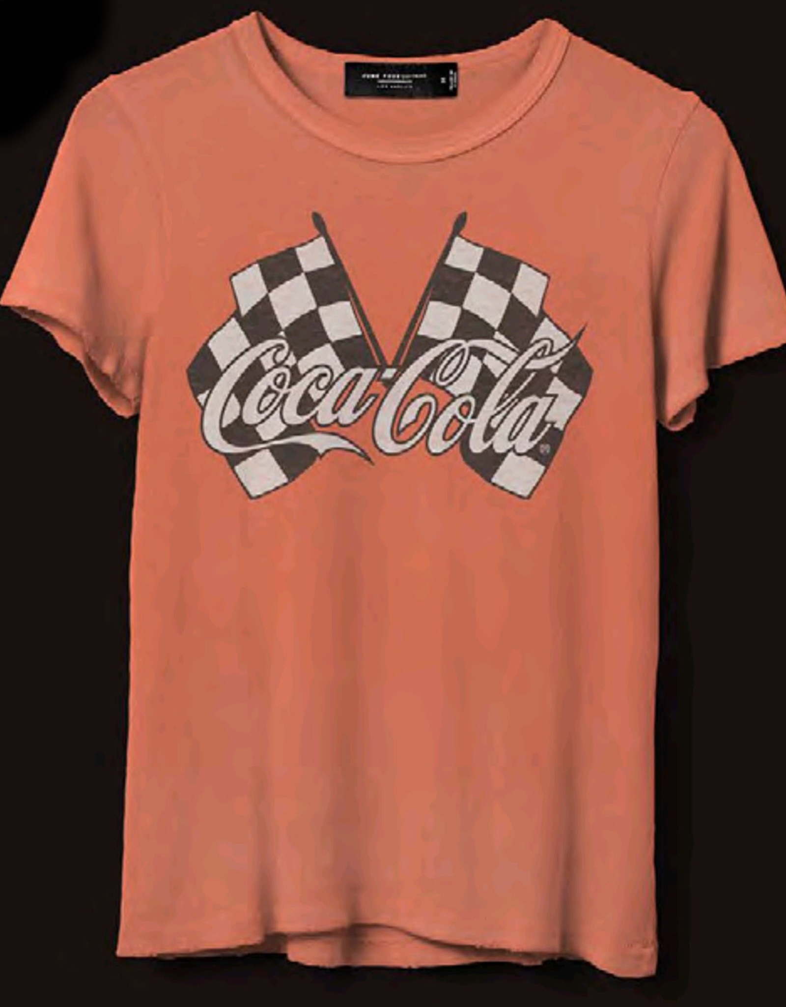 Junk food Clothing Coca Cola Checkered Flags Cropped Premium Graphic Tee