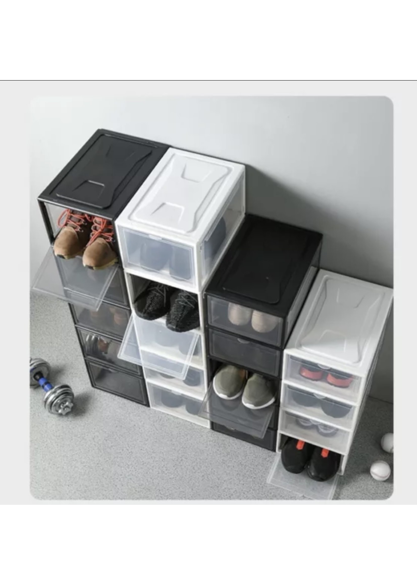 shoe box storage box on Men S Drop Front Shoe Boxes Sneakers Container Storage Organizer Plug Wireless