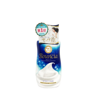 Cow Gyunyu Bouncia Gyunyu Bouncia White Soap Body Wash Pump 500ml