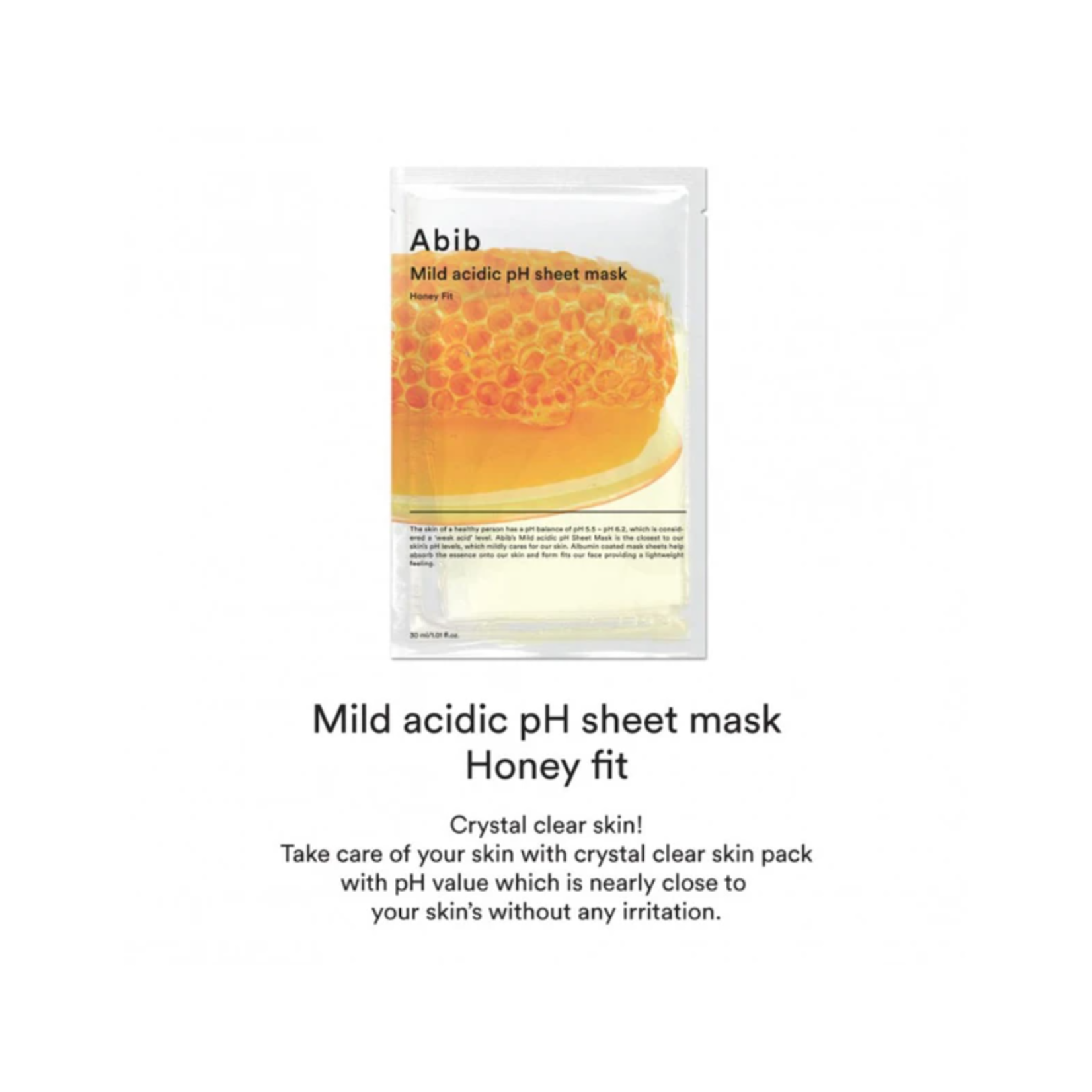 Abib Abib Mild Acidic pH Sheet Mask - Honey Fit Pc