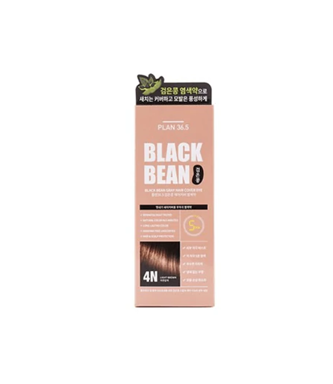 Plan 36.5 Black Bean Gray Hair Cover Dye #4N Light Brown