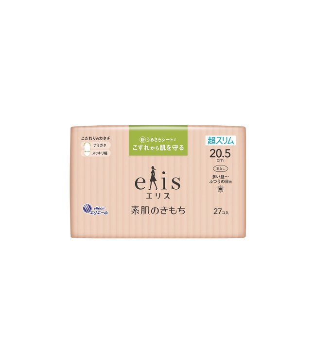 Elleair Elis Suhadano Kimochi Sanitary Napkin Slim Regular Daytime No Wing 27p