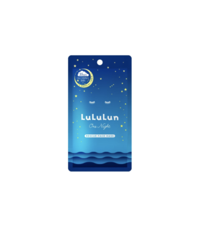 Lululun Face Mask One Night Blue Glowing Skin - 1 Sheet