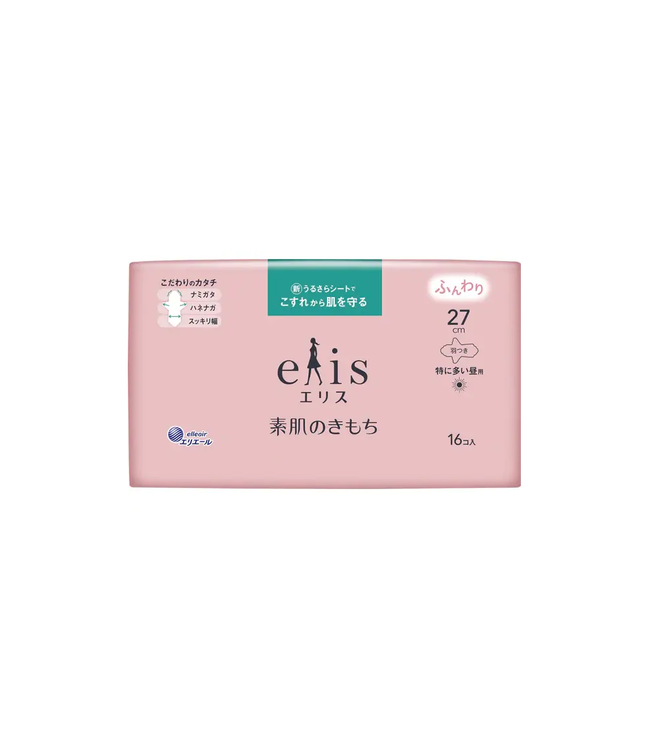 Elleair Elis Suhadano Kimochi Sanitary Napkin Very Heavy Daytime W/Wing 16p